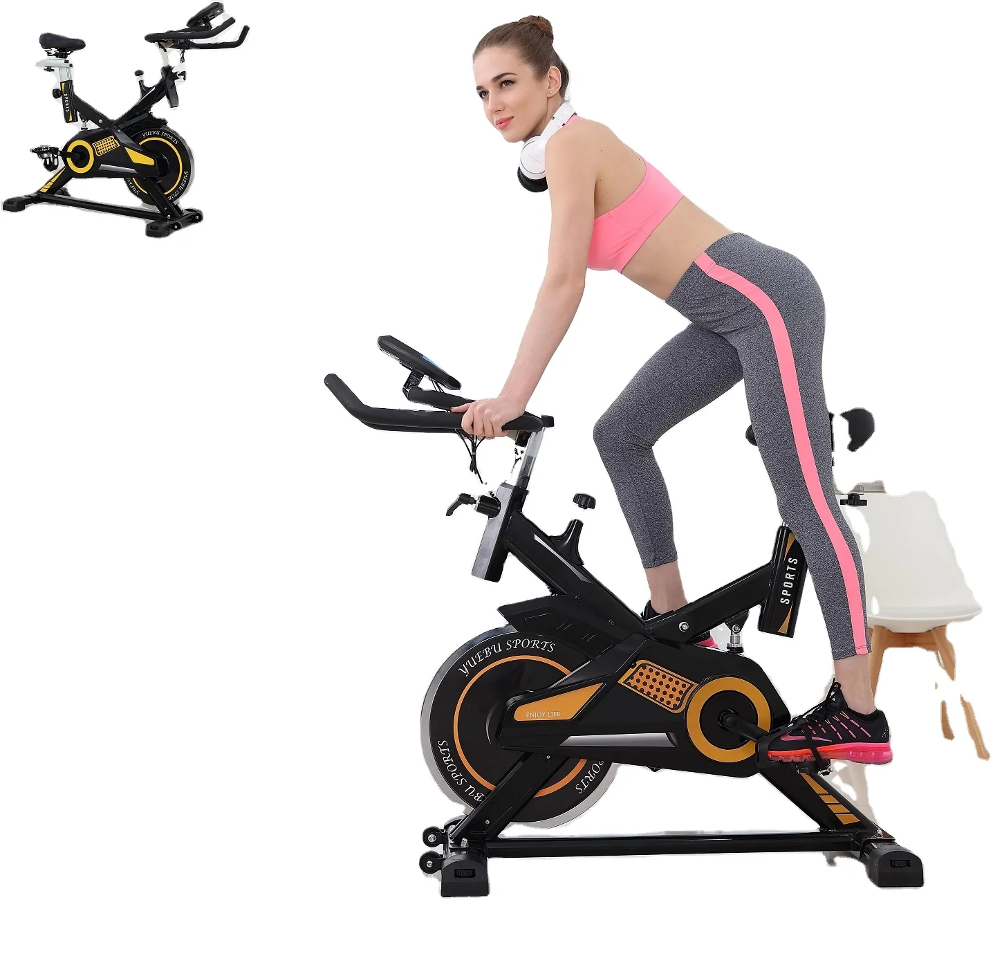 Indoor Cycling Bike Exercise Bicycle Cardio Workout Aerobic Machine Home Gym Spinning Bike