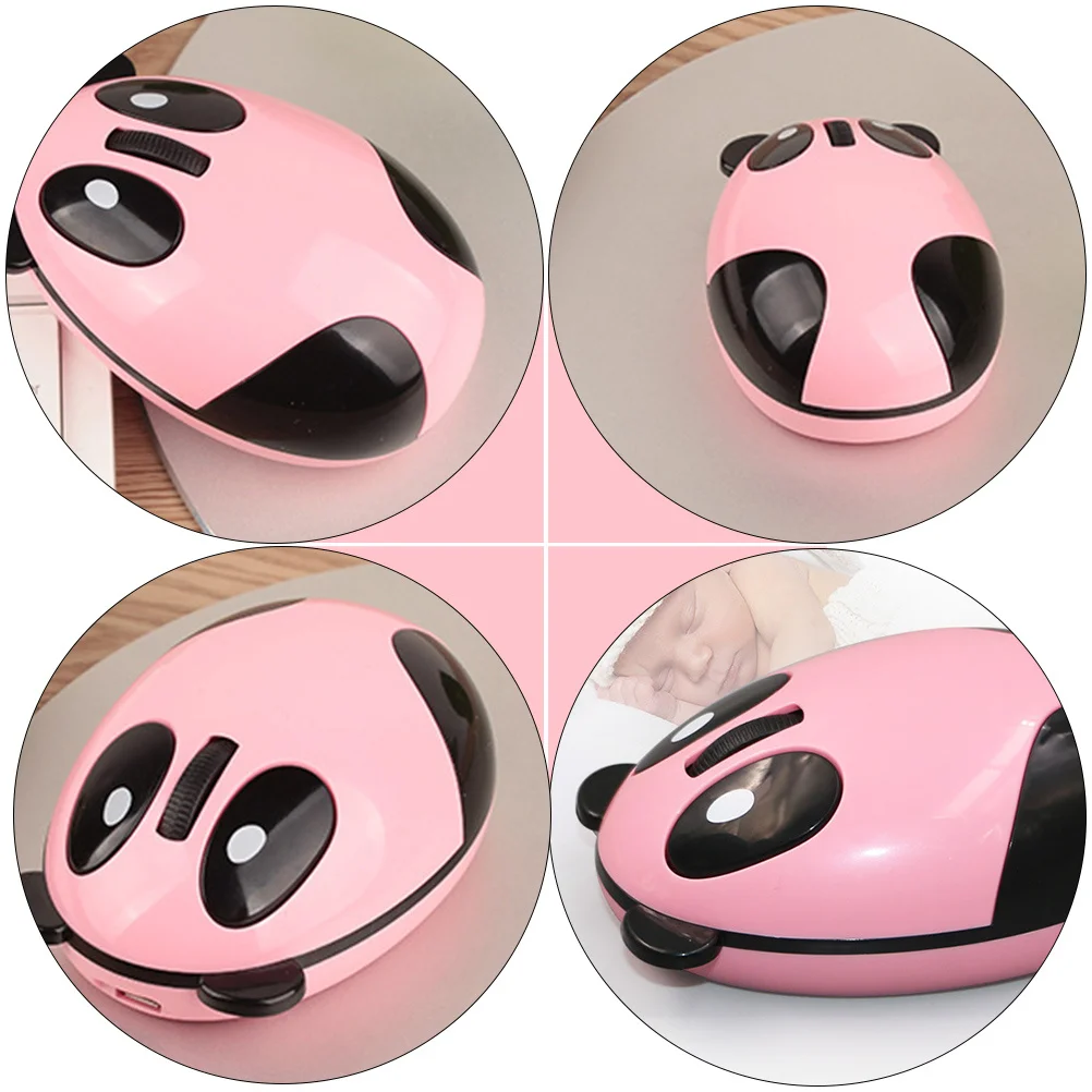 1Pcs Wireless Panda Mouse Cute Ergonomic Design Office Home USB Silent Gaming Cartoon Lightweight Practical Mouse