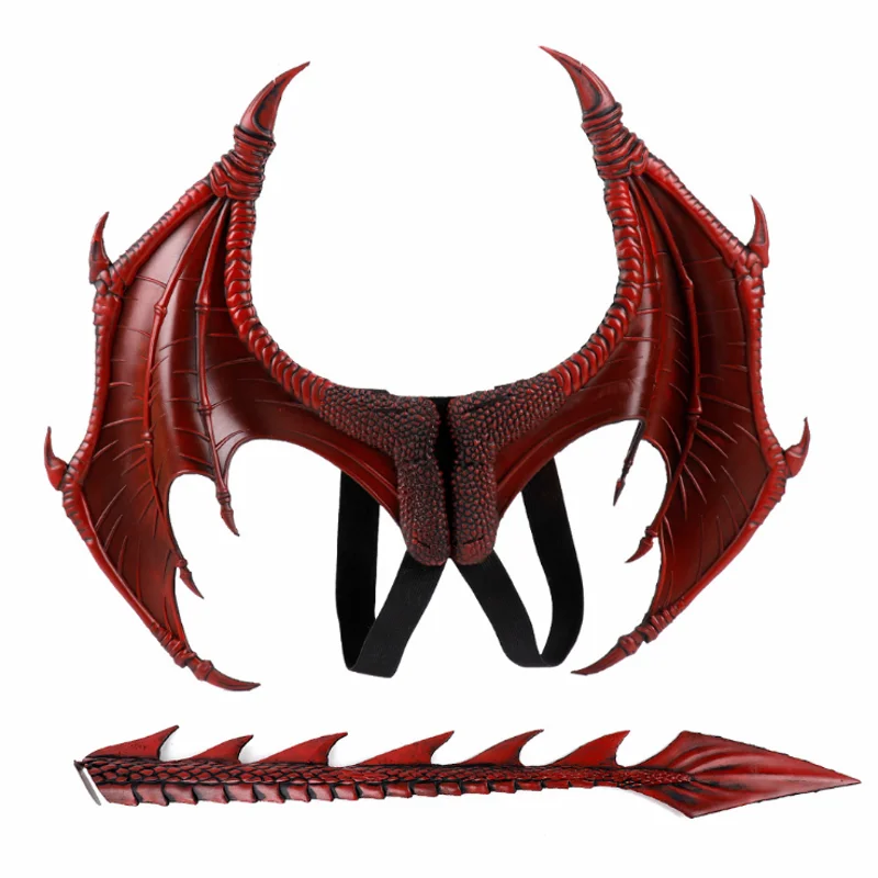 Dragon Props Wing 3d Costume Mardi Gras Carnivel Cosplay Masquerade Face Mask Halloween Demon Vampires Props Role Stage  Play