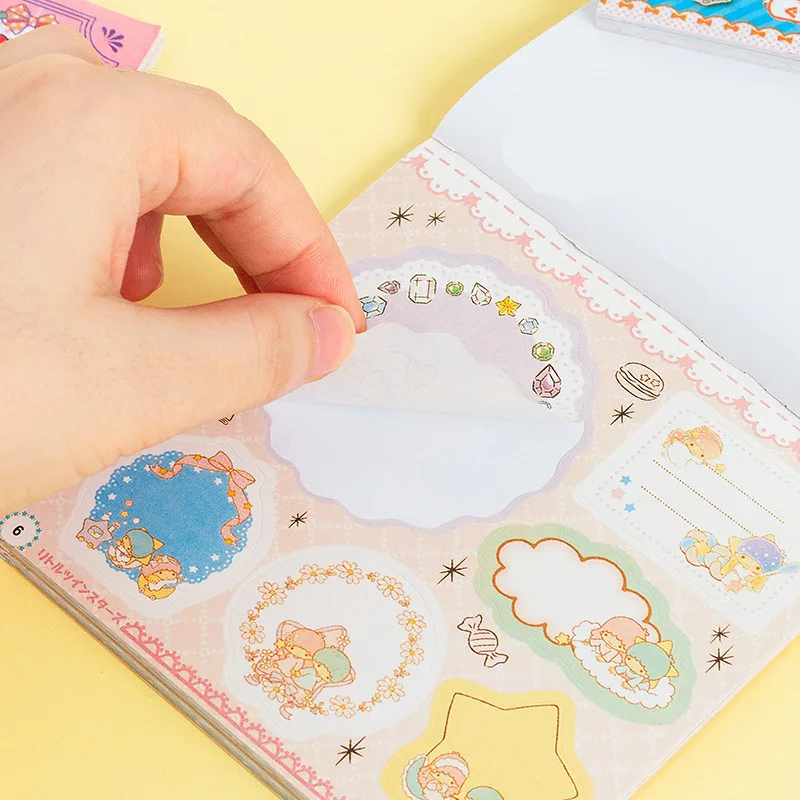 New Sanrio Hello Kitty Sticker Book Melody Cinnamoroll Goo Card Cartoon Cute Sticker Hand Account Decoration Kids Toys Gifts