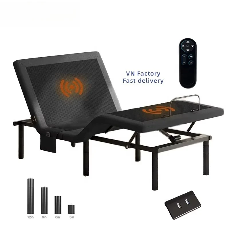 

Lazy Bedroom Smart Electric Adjustable Bed Frame Base with Wireless Control