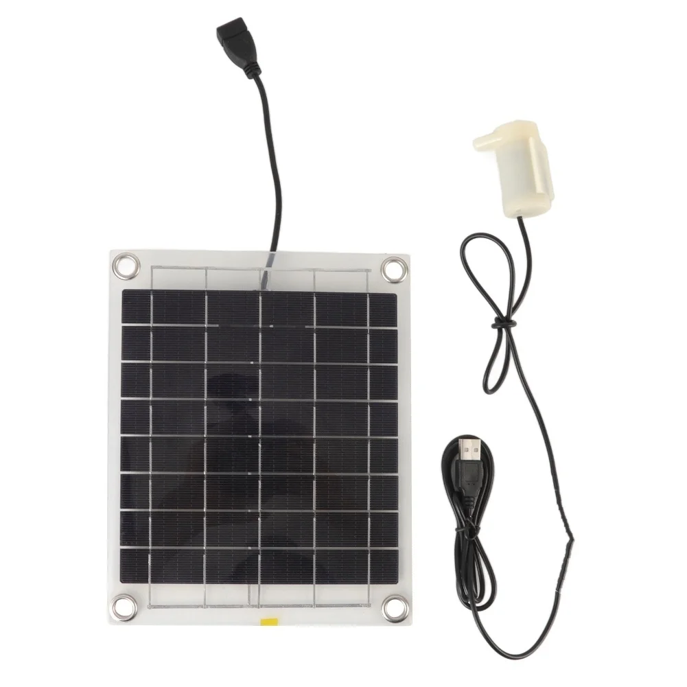10W 12V Double Sided Transparent Solar Water Pump for Garden Fountain Bird Bath with Monocrystalline Silicon Panel