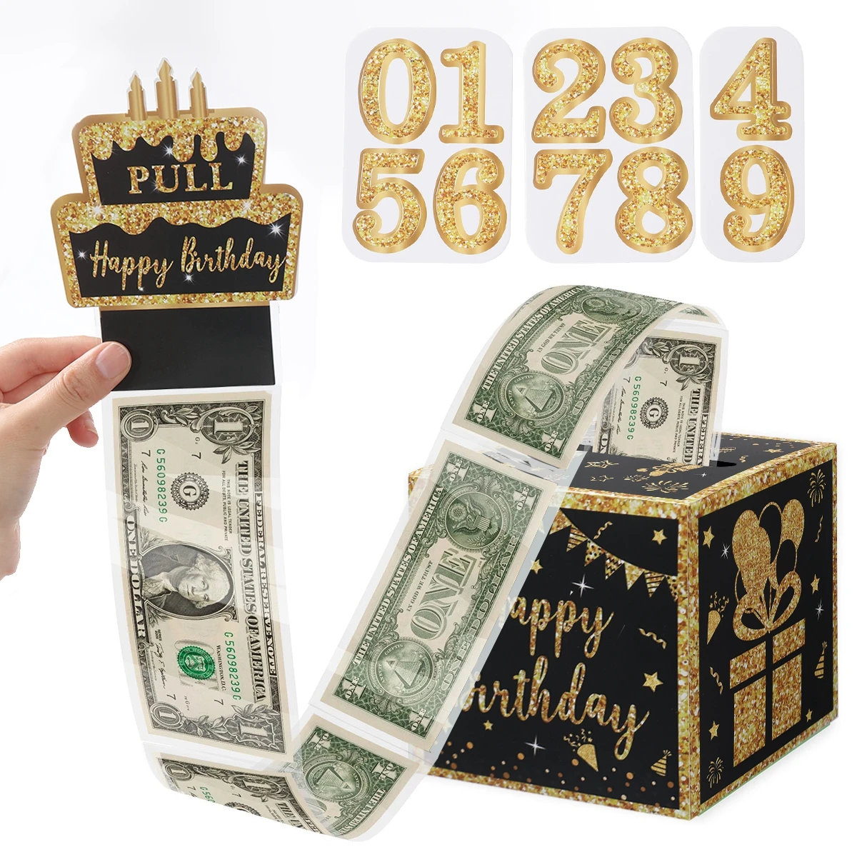 Birthday Money Box for Cash Gift Surprise Money Gift Boxes for Kids Adults with Pull Out Happy Birthday Day Card Birthday Gifts view 5