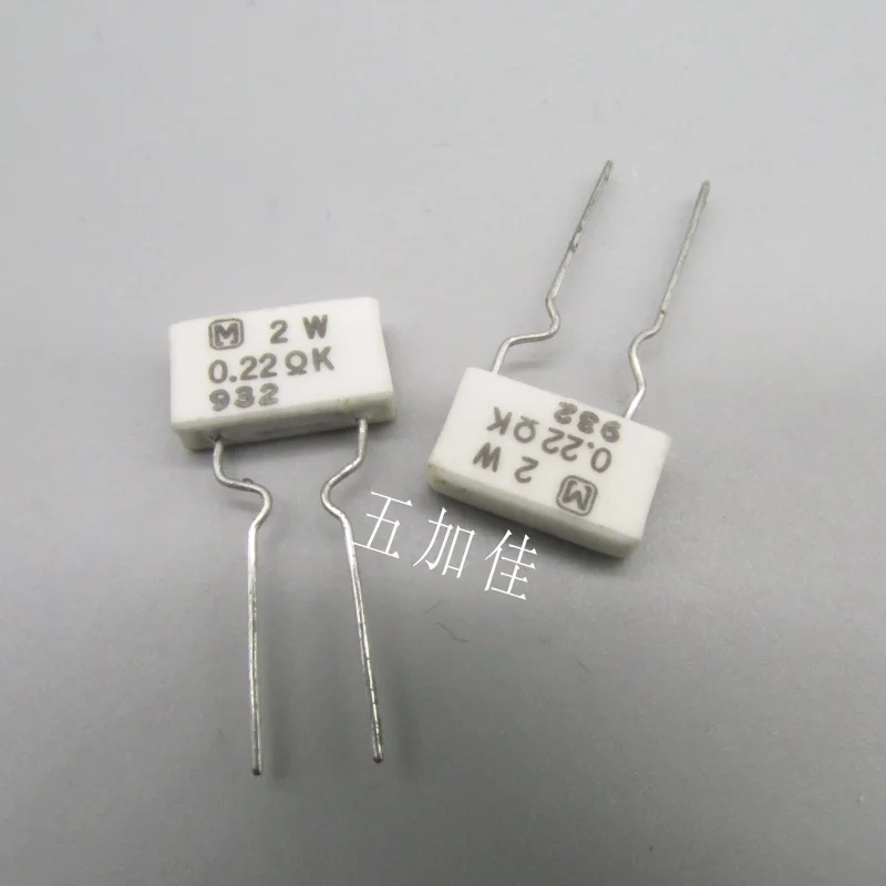 10-100 pieces Imported 2W 0.22R 220mR 220 milliohm Japanese Writing Ceramic Resistor