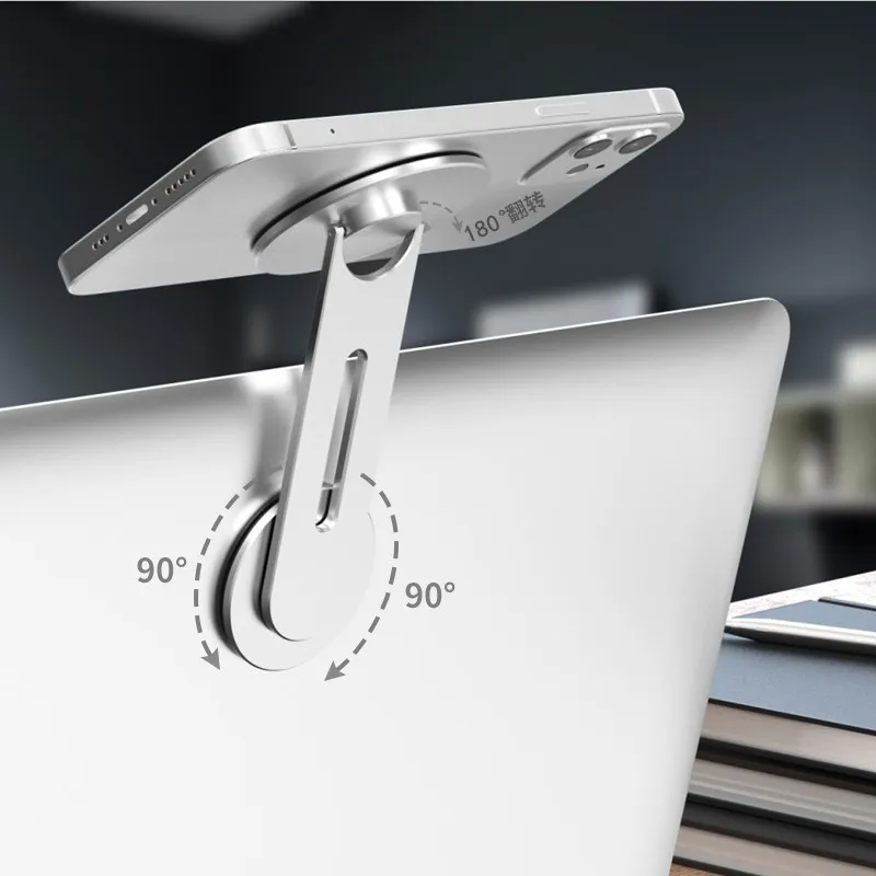 Universal Magnetic Phone Holder for Tesla Model Y Car Laptop Phones Stand Premium Aluminum Alloy Adjustable Screen Side Mount