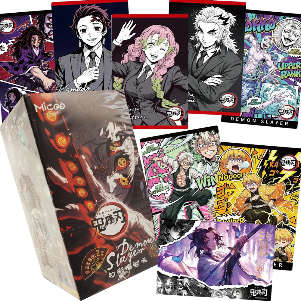 

Japanese Anime IP Demon Slayer Hot Blooded Collection Cards Handsome Suit Charming Character Colorful Laser Rare Cards Toy Gifts