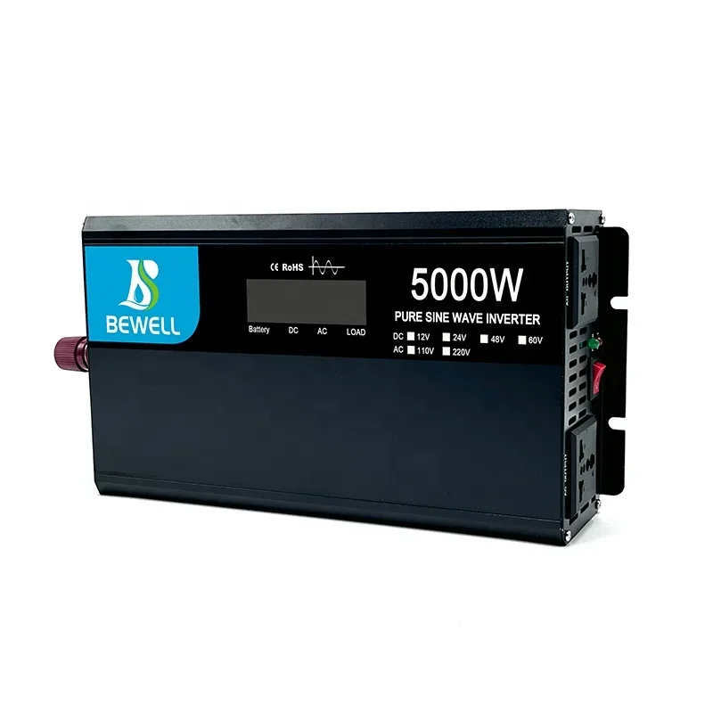 Smart Dc to Ac 2500W Peak Power 5000W Pure Sine Wave Solar Inverter Converter For Car Voltage Transforme