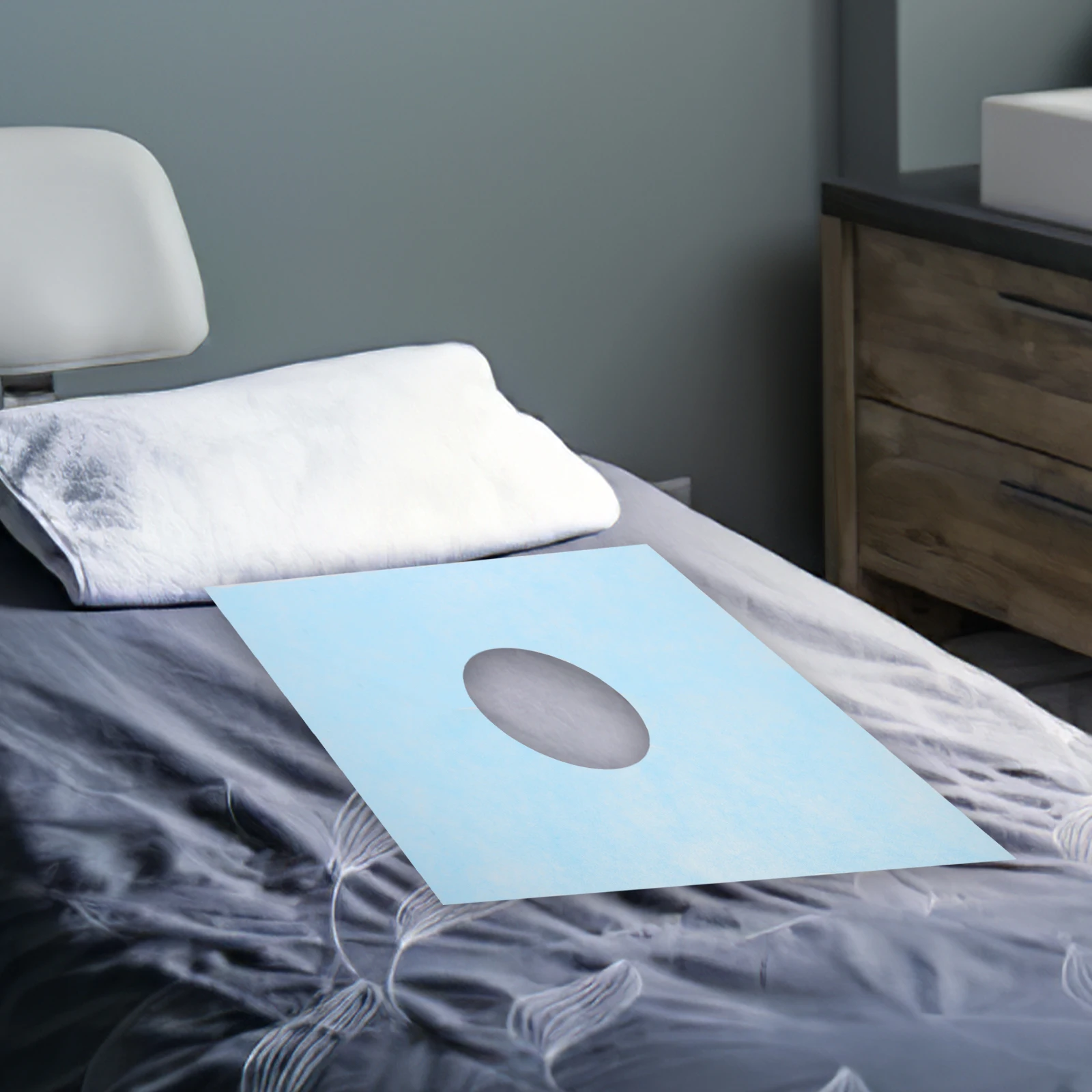 

100Pcs Disposable Face Pillow Covers Soft Non-Woven Breathable Cradle Covers for Massage Table Salon Beauty Supplies