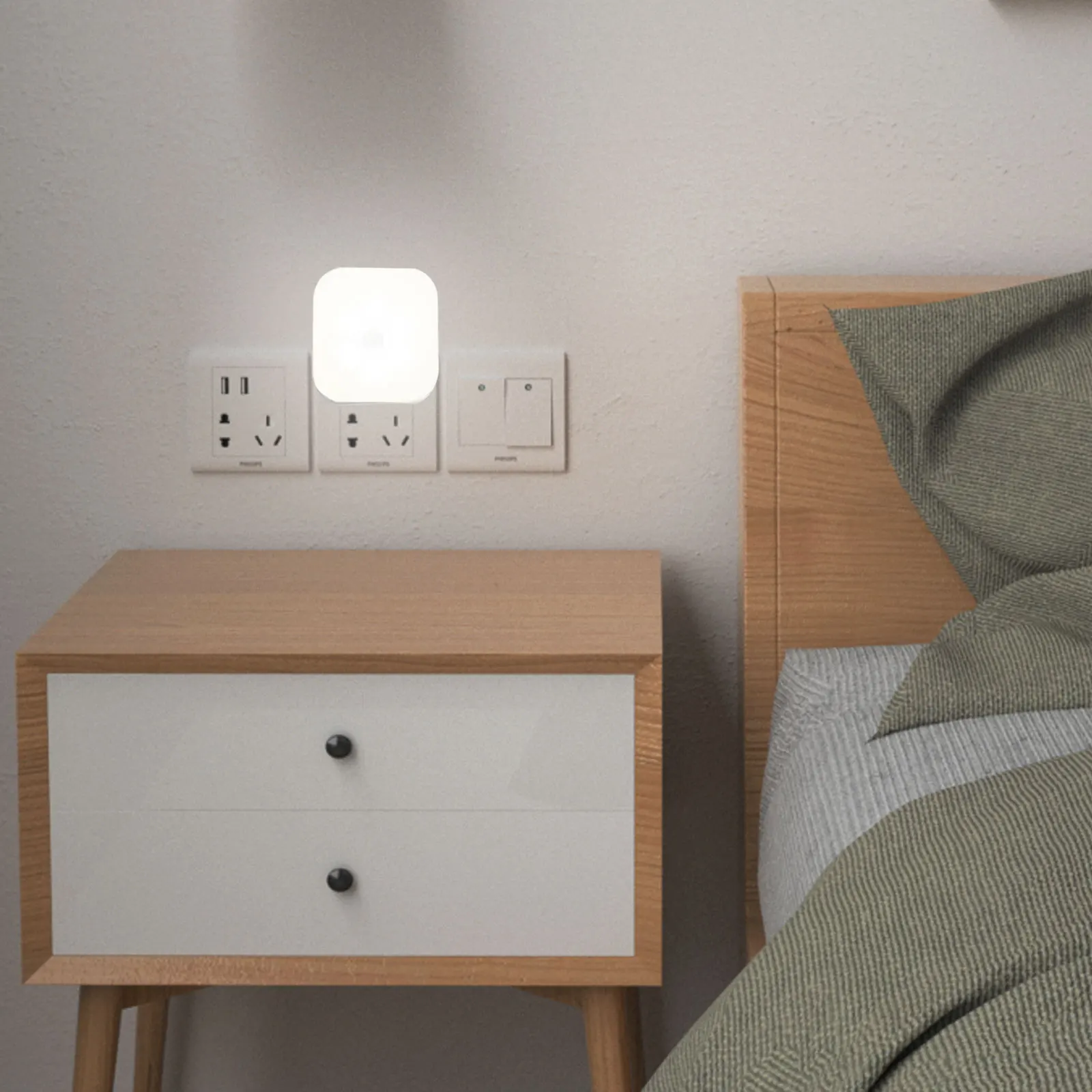 LED Night Light In With Motion Sensor Adjustable Warm White Color For Bedroom Kitchen Corridor Study Home Decorative For Lightin