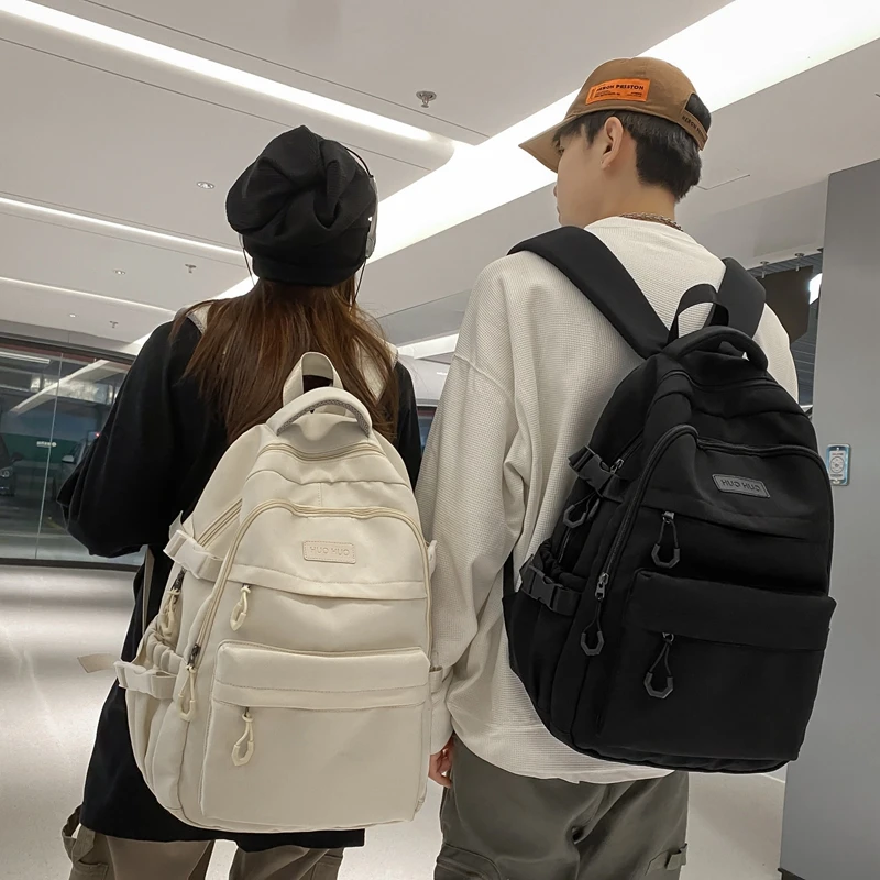 Multi-layer large capacity preppy couple travel backpack