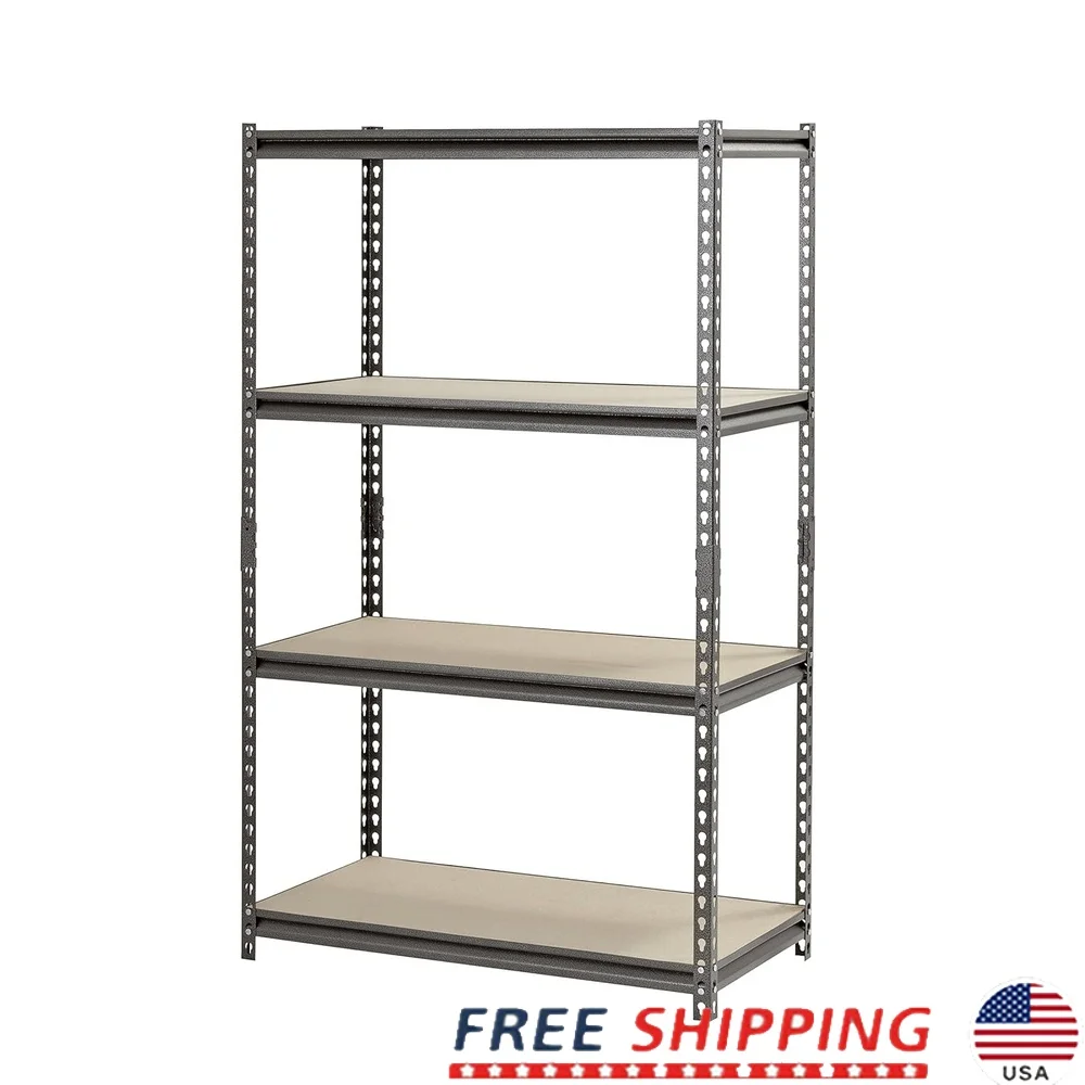 

Heavy Duty Adjustable Steel Storage Rack 4 Shelves 3200 lb Capacity Durable Scratch Resistant Office Garage Shelf Unit