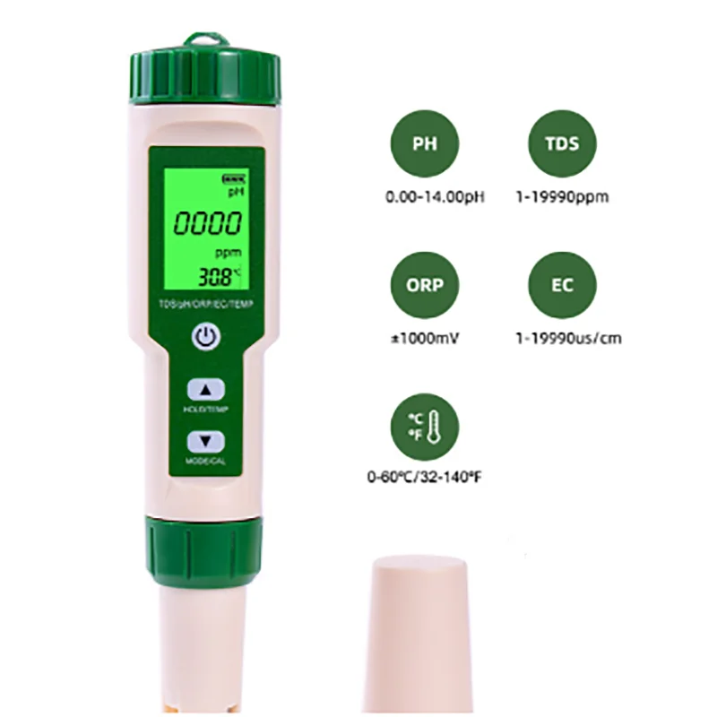 

9910 multifunctional water quality testing pen 5-in-1 ORP pH pen TDS conductivity temperature tester
