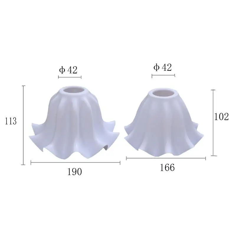 E27 Plastic Bell Orchid Lampshade DIY Chandelier Table Lamp Replacement Shade for Wall Night Restaurant Hanging Lamp Accessories