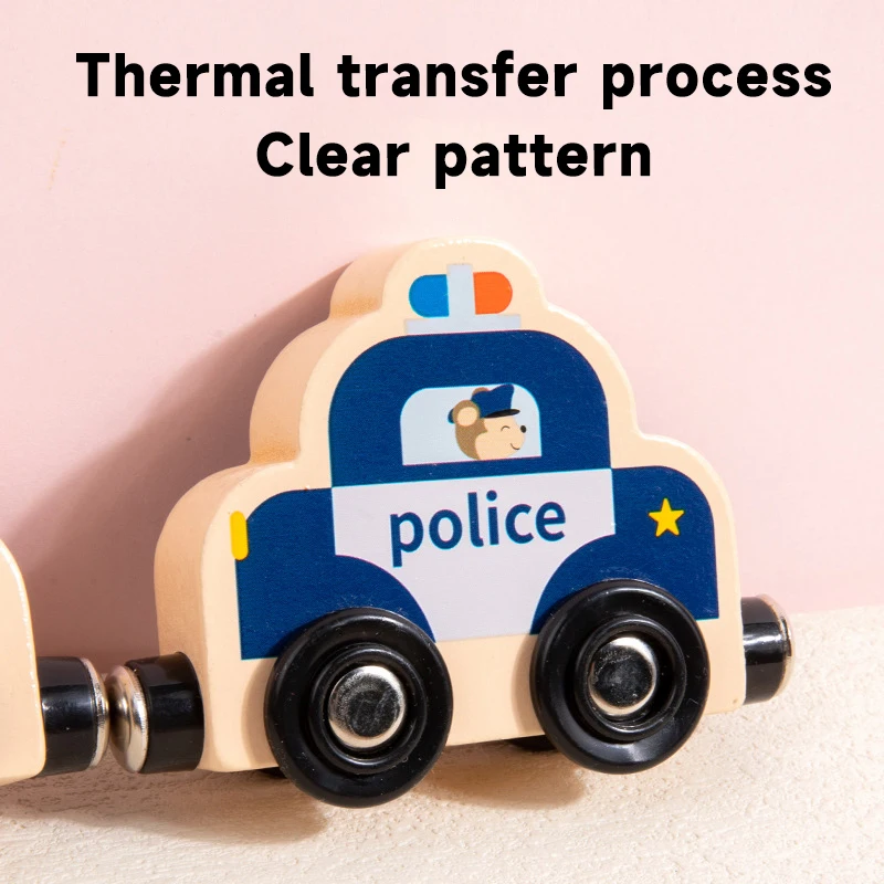 Kolorowe poznawcze drewniany pociąg magnetyczne zabawka Zoon i numery kolorowe zabawki edukacyjne Montessori malucha montowane pociągi zabawka