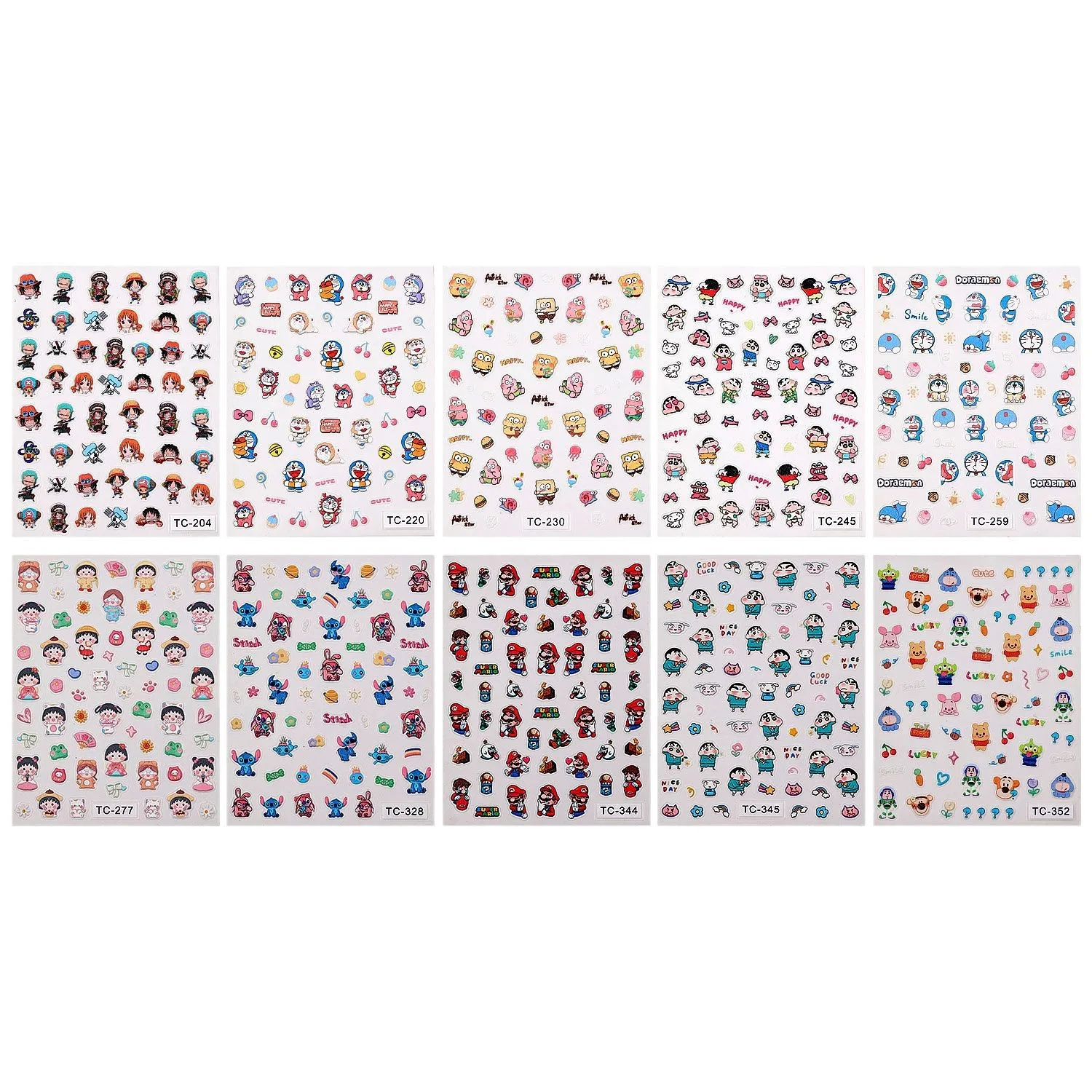 

Kawaii Crayon Shin-chan Embossed Adhesive Sticker Japanese Cute Anime Character Nail Sticker Hand Account Sticker Waterproof