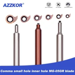 AZZKOR Small Hole Trenching Cutter Rod Comma Blade MB-05GR 07GR 09GR Internal Hole Cutting Turning Tool Cutter Bar