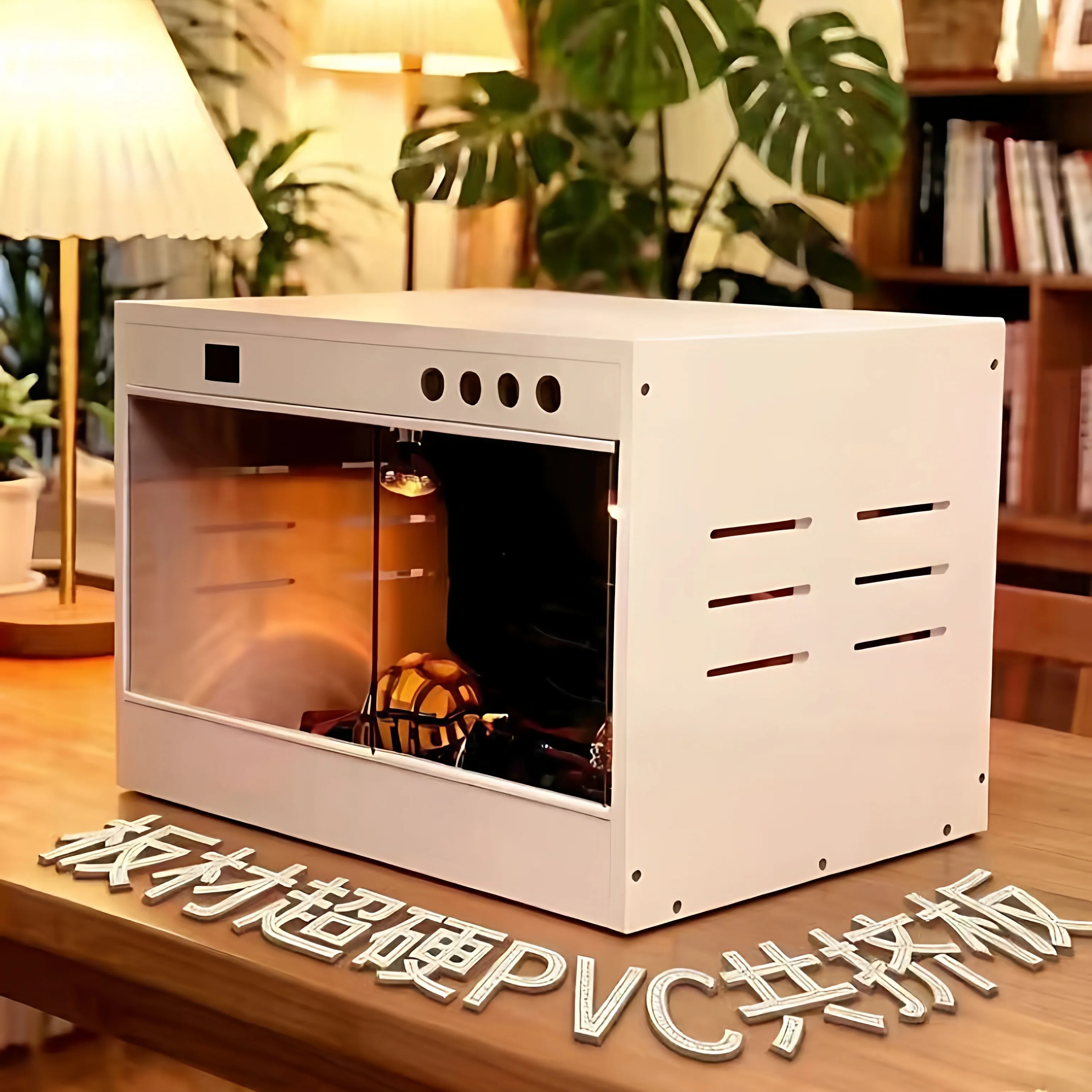 PVC climbing pet feeding box constant temperature turtle  box mane lion lizard tortoise intelligent temperature control box