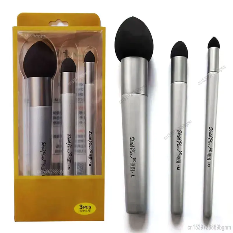 3Pcs Sketch Blending Pen Brush Art Rubbing Sponge Wipe Tool Highlight Shadow Gray Details Processing Smudge Correction Eraser