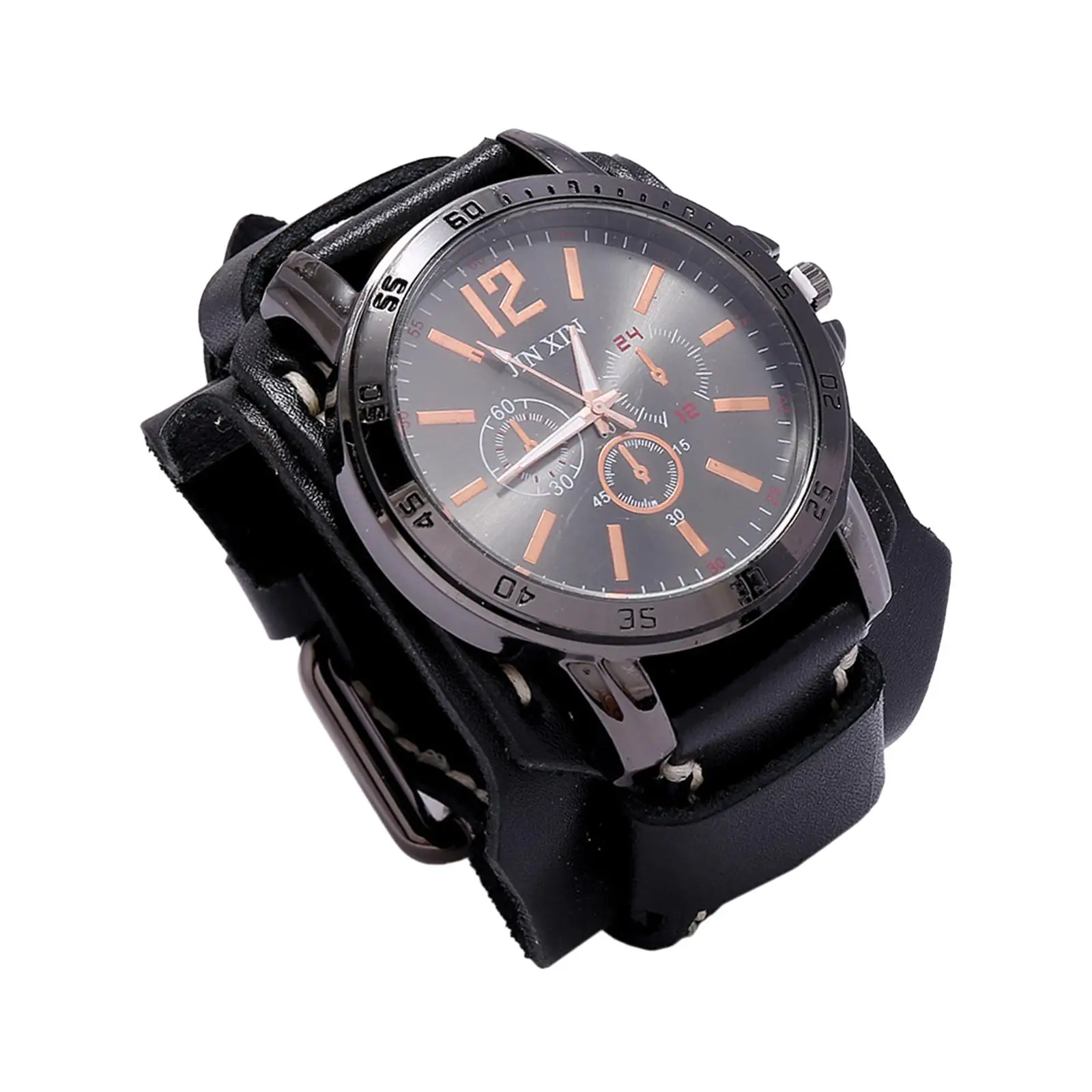 

Men Wrist Watch Fashion Punk Cuff Watch for Commuting Business Events Street
