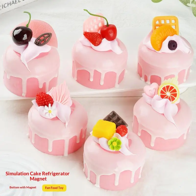 【D】1pcs Fake Cake Soft Simulation Food Props For Cabinet And Wedding Decoration