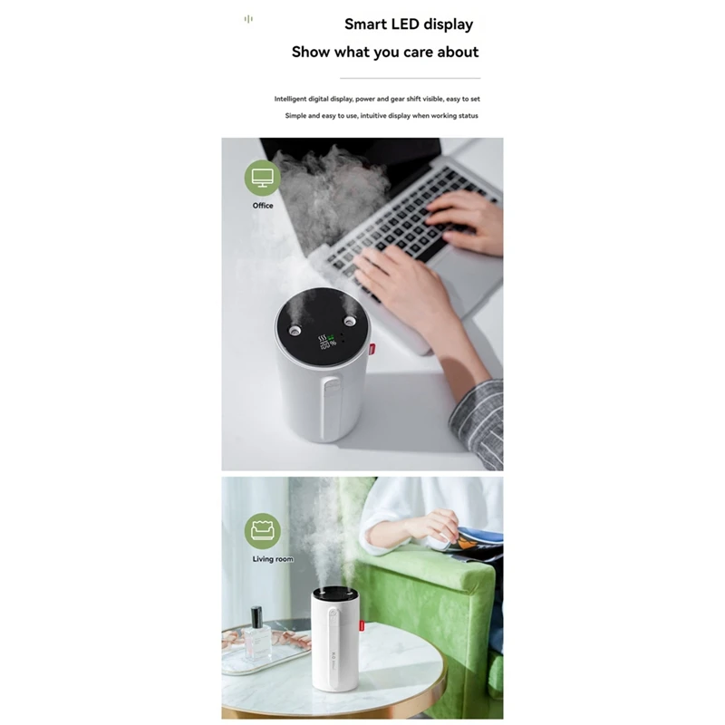 Humidifiers For Bedroom Small Humidifier Rechargeable Desk Portable Humidifier 800ML With Light Cool Mist Humidifiers