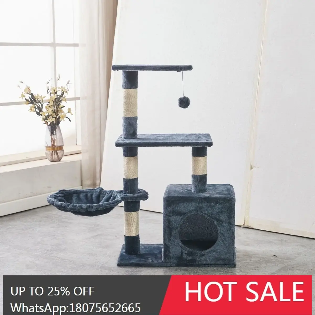 HLZ Double-Layer Cat Climbing Frame Cat House Large Extra Large Two-Layer Cat House Multi-Layer Shelf