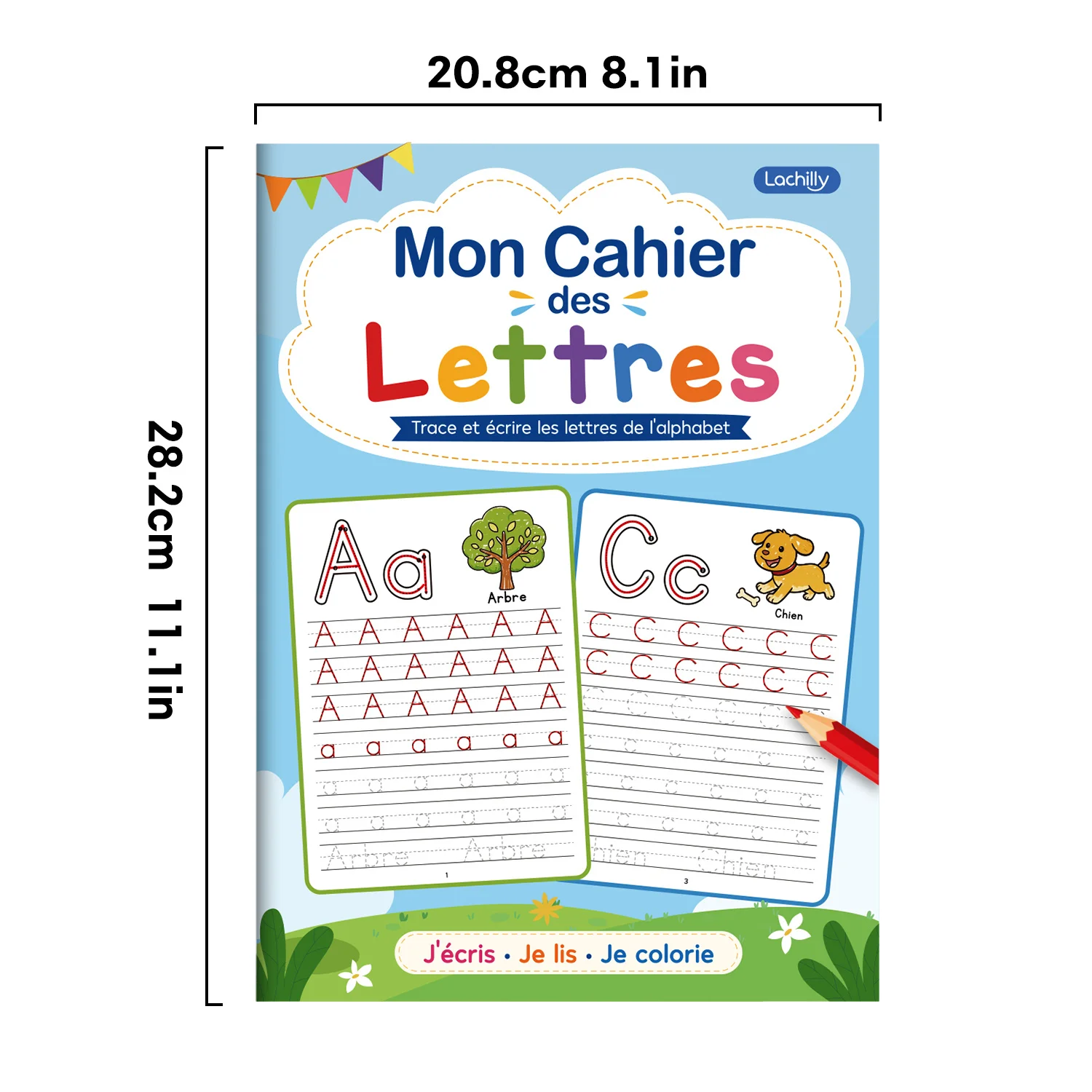 French Letters Workbook for Kids Homeschool Early Childhood Education Learn French Alphabet Tracing and Writing Practice Book