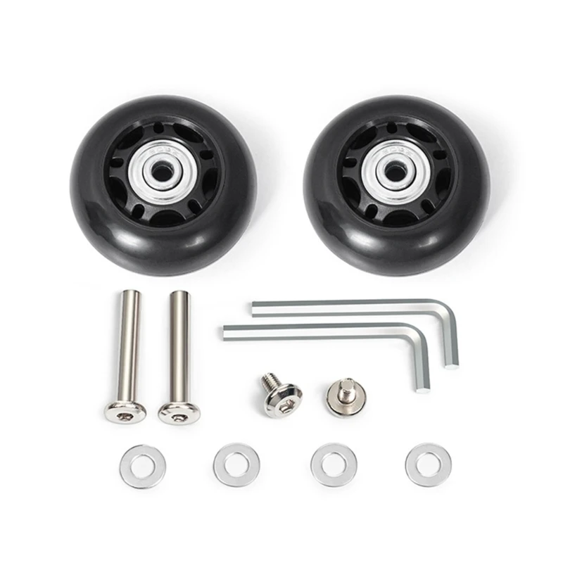 

H3CB 2 шт. универсальные сменные колеса для багажа, практичные пластиковые тихие роликовые ролики для чемодана, ролики для