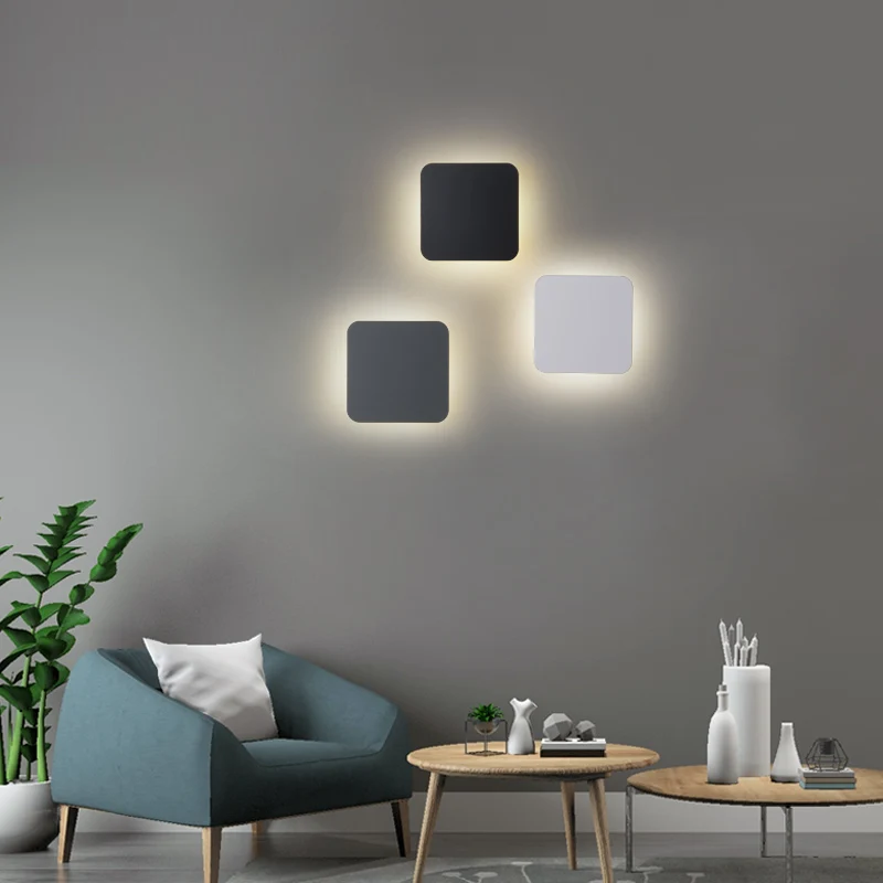 Lámpara de pared creativa y moderna para dormitorio, candelabros de fondo de TV, mesita de noche, sofá, pasillo, balcón, porche, accesorios de iluminación, decoración del hogar