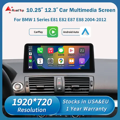 CN Wireless CarPlay Android Auto Multimedia Display For BMW 1 Series E81 E82 E87 E88 CCC CIC System Linux Touch Screen Car Radio