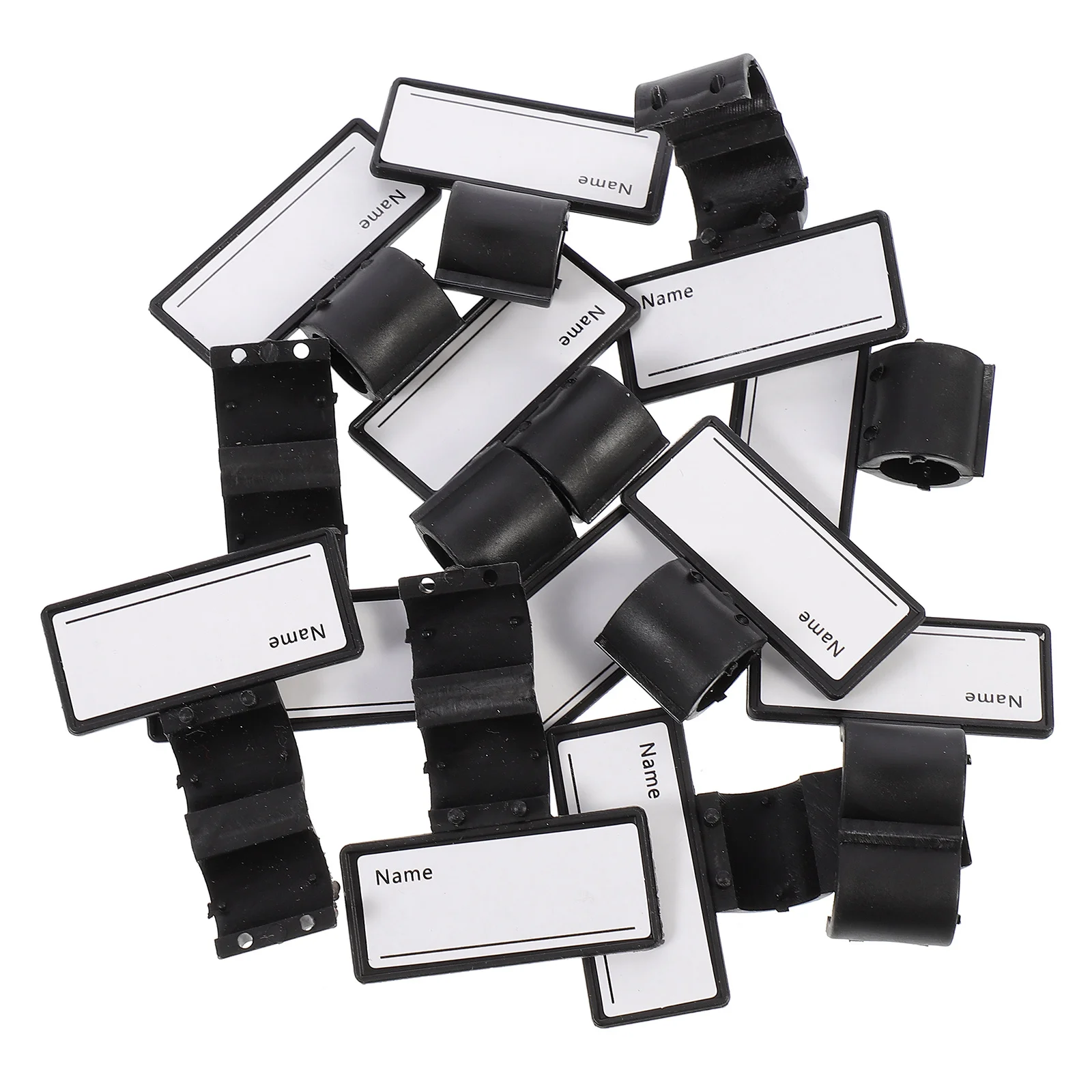 1세트 청진기 실용적인 이름표 검정색 내구성 다용도 양면 이름표 의료진 ID 표시용