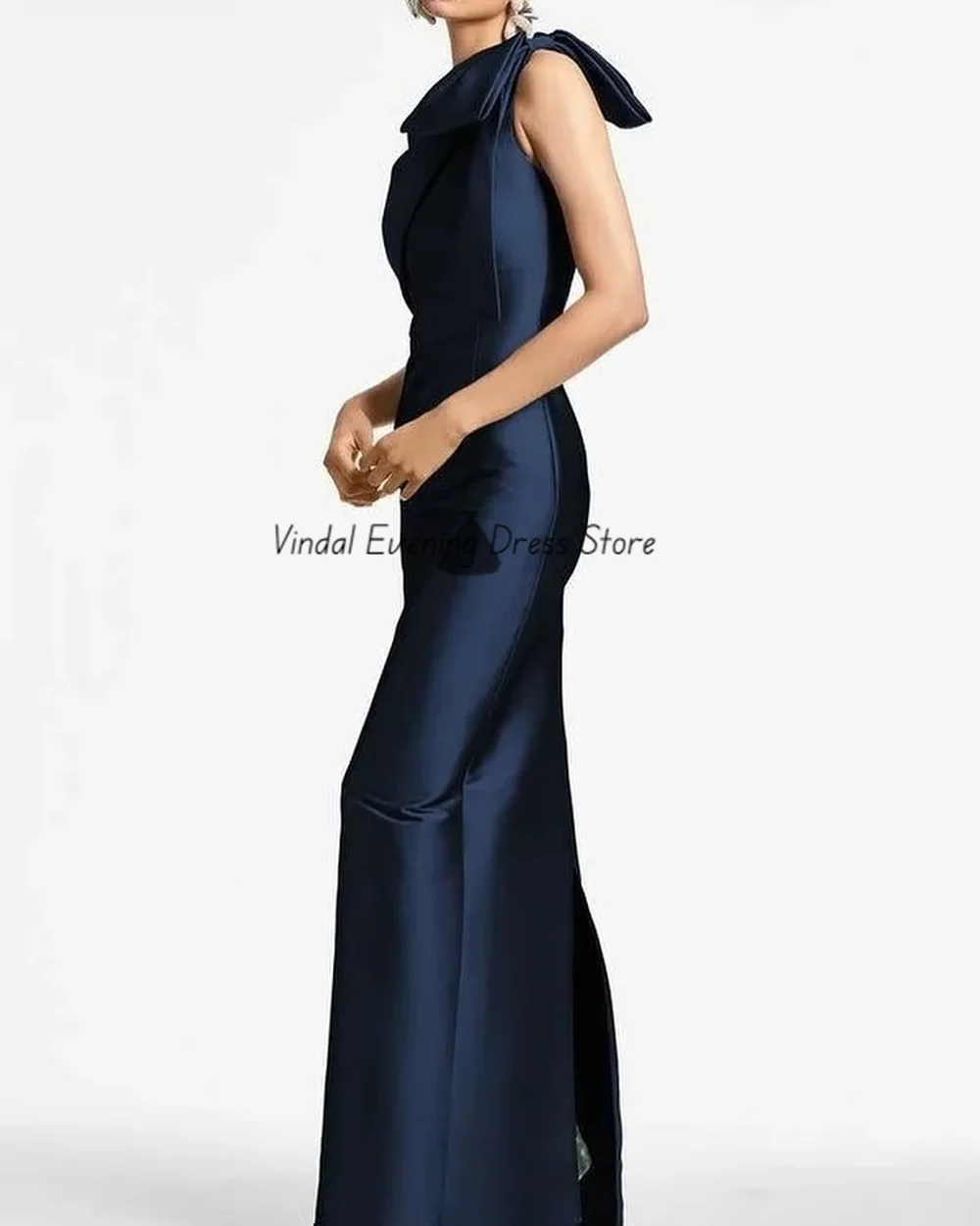 Vindal Hoge kwaliteit mouwloos recht enkellange satijn sexy elegante formele galajurk gewaad op maat gemaakte speciale gelegenheden 2025