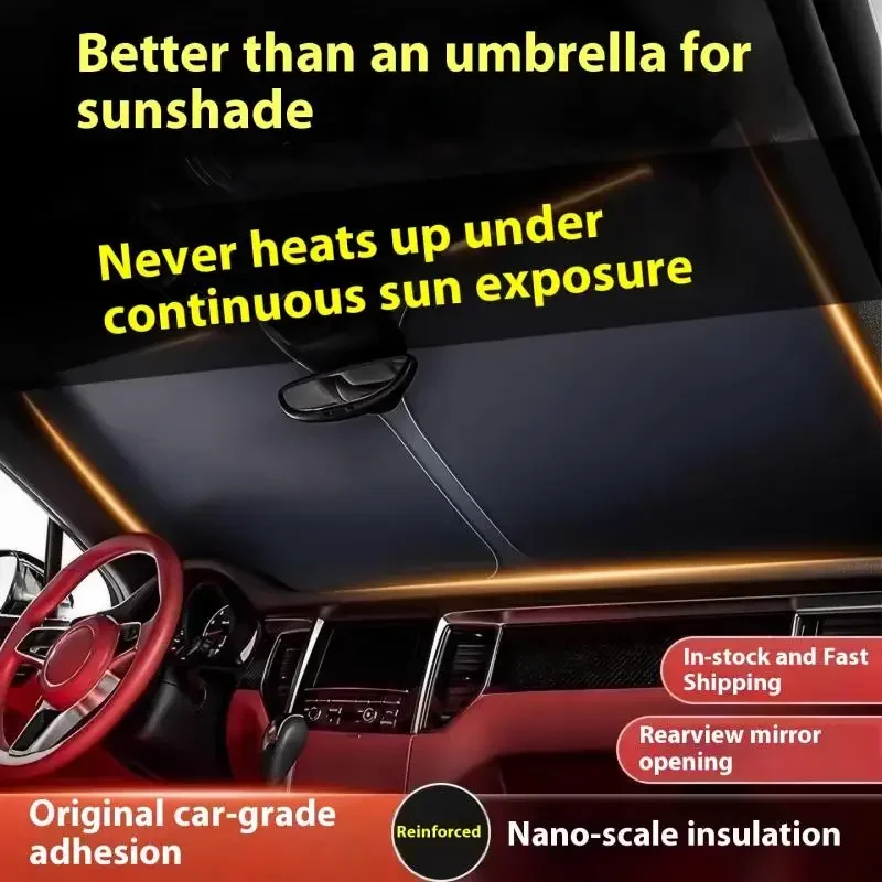For Nissan Pathfinder 2022 2023 2024 2025 Car Windshield Sunshade Cover Front Window Sun Shade Visor Auto Interior UV Protection view 3