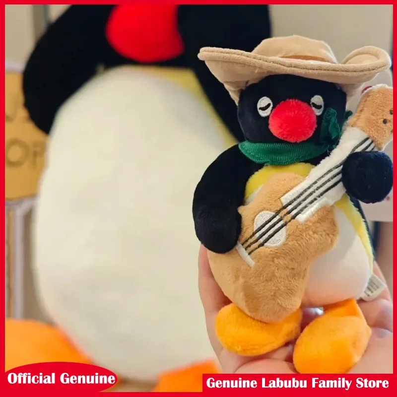 

Original Pingu Penguin Music Series Plush Keychain Kawaii Backpack Charm Doll Lovely Ornament Christmas Gift For Kids Girls