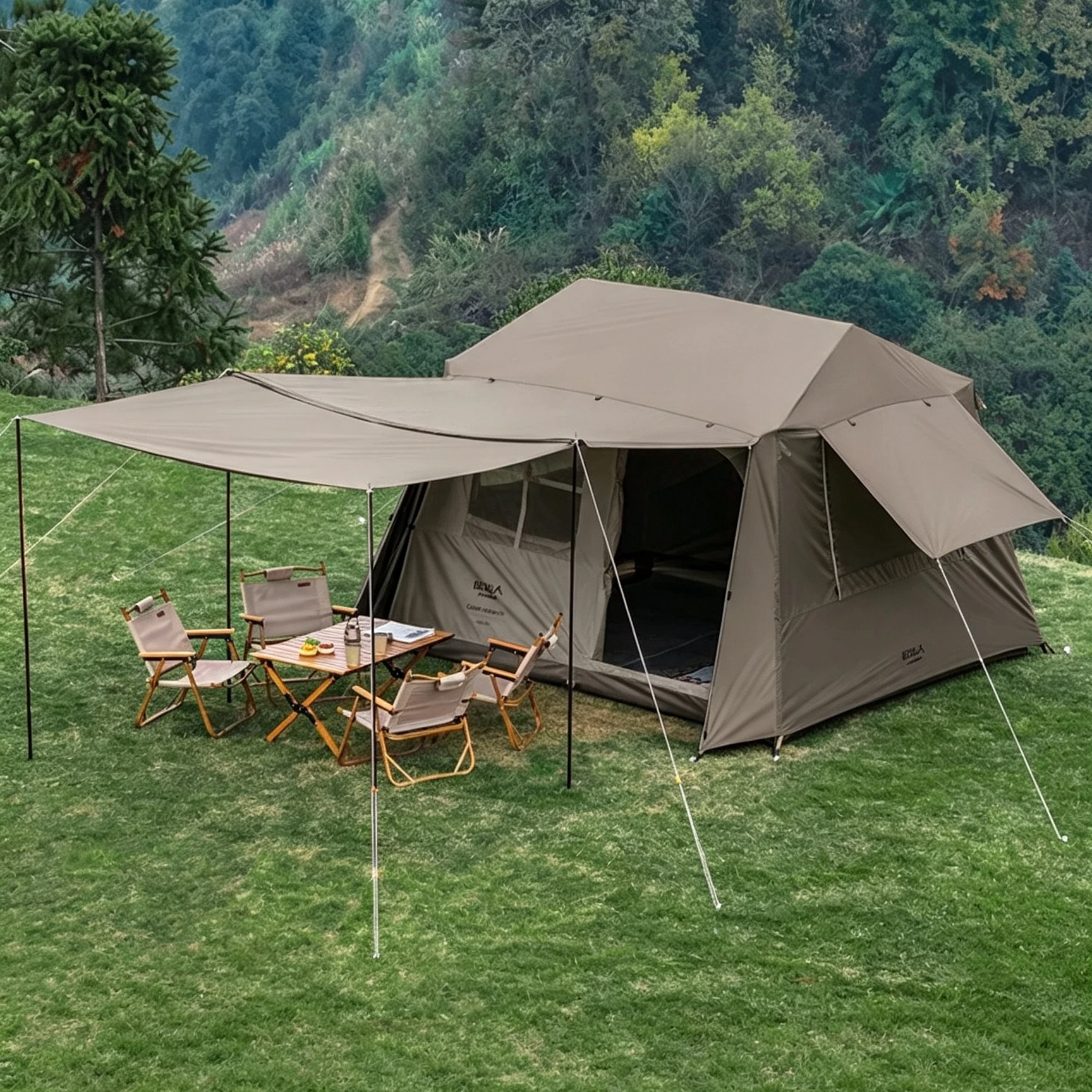 Outdoor Family Camping Tent Waterproof Windproof Rainproof Portable Outdoor Tent for Family Picnic Tent