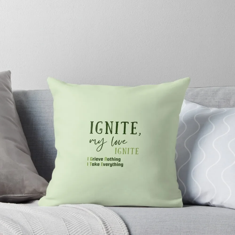 Ignite, my love. IGNITE. Green version Throw Pillow Rectangular Cushion Cover luxury home accessories pillow