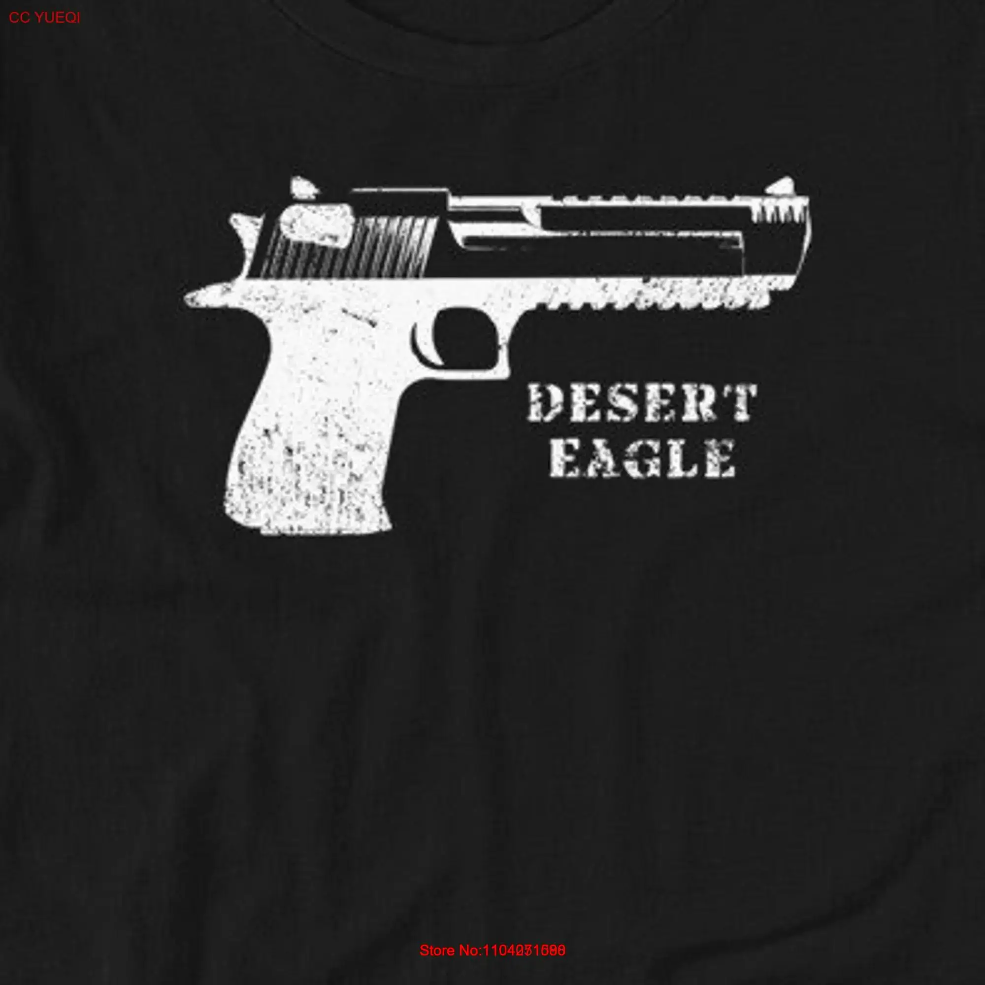 Camiseta con diseño artístico de pistola Desert Eagle Mark XIX Deagle, manga larga o corta