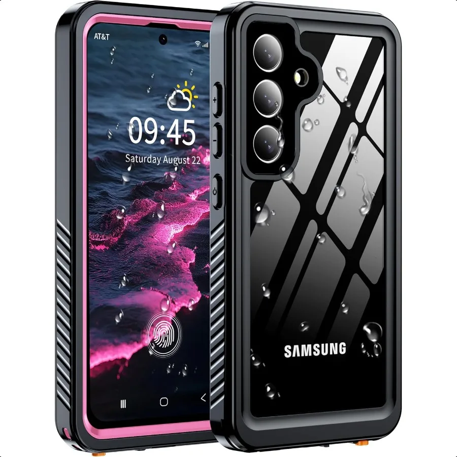 

for Samsung Galaxy S25 Case IP68 Waterproof with Builtin ScreenLens Protector [14FT Military Shockproof] Full Body Heavy Duty P