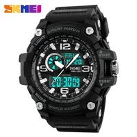 SKMEI 1283 Waterproof Sport Mens Electronic Shockproof Wristwatches Military Digital Quartz Watch for Men LED Clock 1637 Reloj