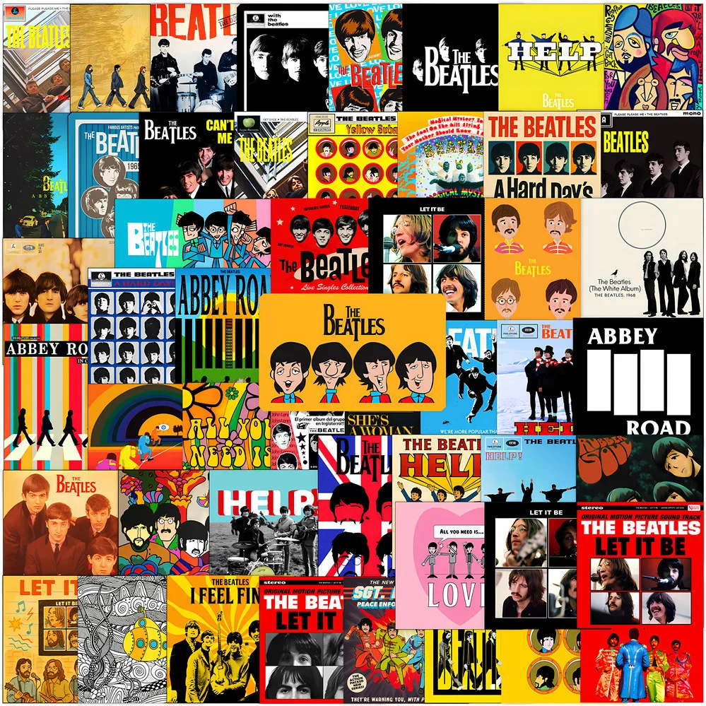 135 mini-autocollants The Beatles Saison 3 Rock pour décorations DIY de cahiers et téléphones portables - Story Store