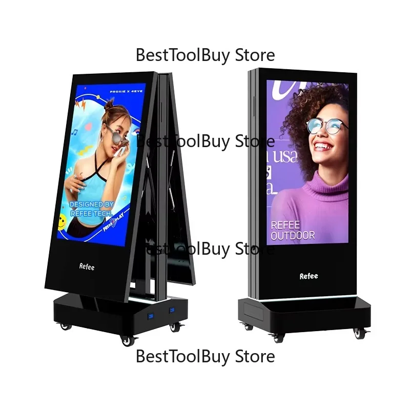 Outdoor Waterproof High Brightness Double Sided LCD Advertising Display Floor Standing Digital Totem Kiosk Screen