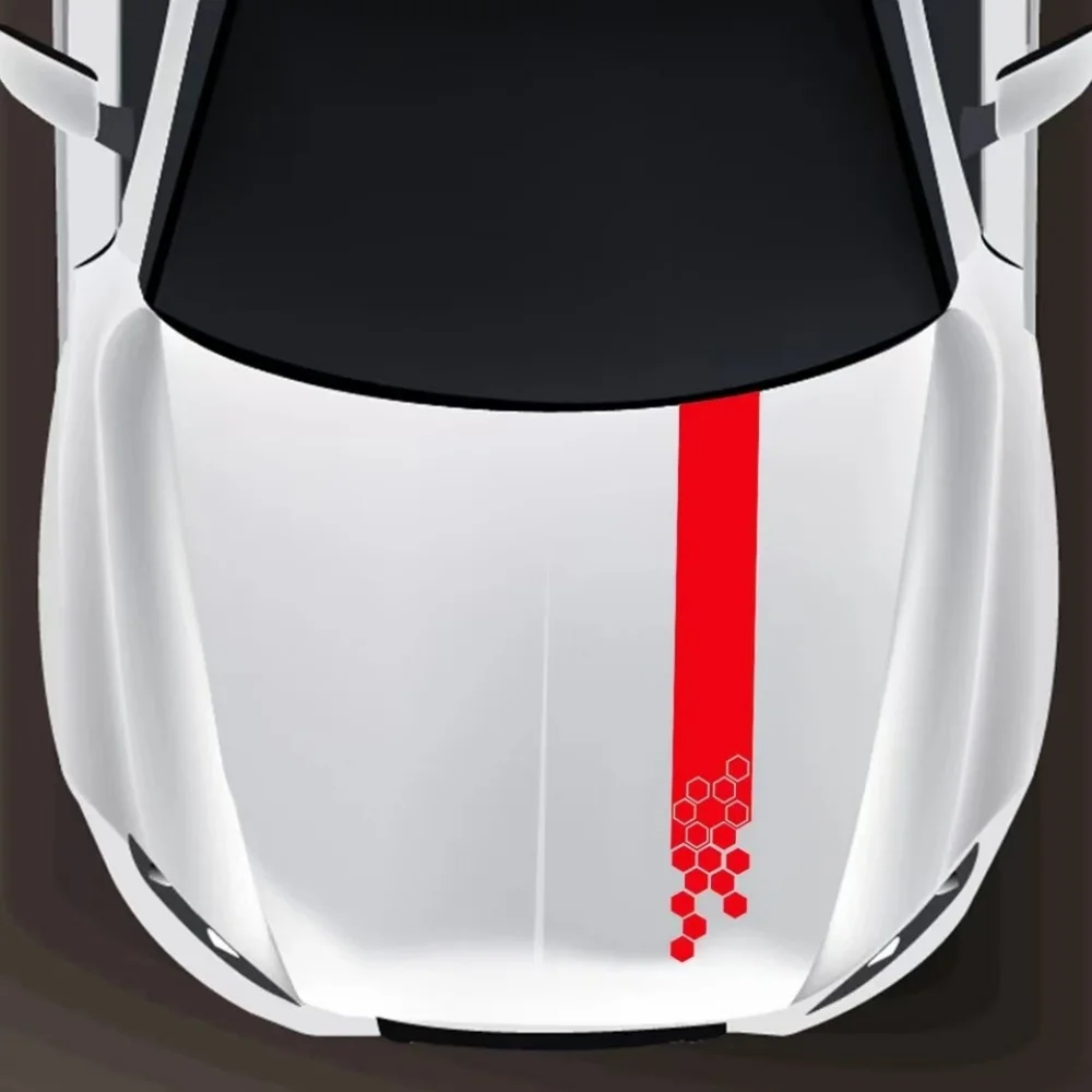 Honeycomb Car Hood Bonnet Sticker Racing Style Vinyl Decal for Audi for Tesla for BMW for Volkswagen Seat Car Accessories