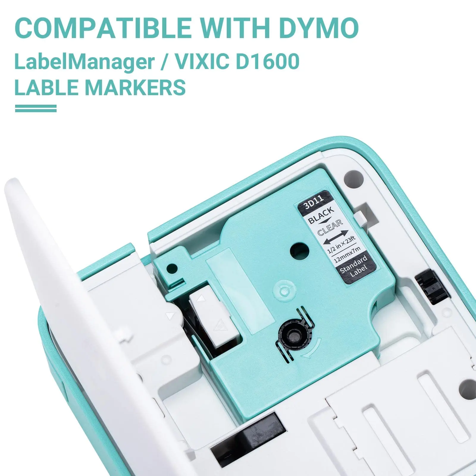 6Pack Color Label Tape 6/9/12mm for D1600 1600D Orginal Ribbon Compatible for Dymo LabelManager 160 210D 260P 280 360D 420P 450D