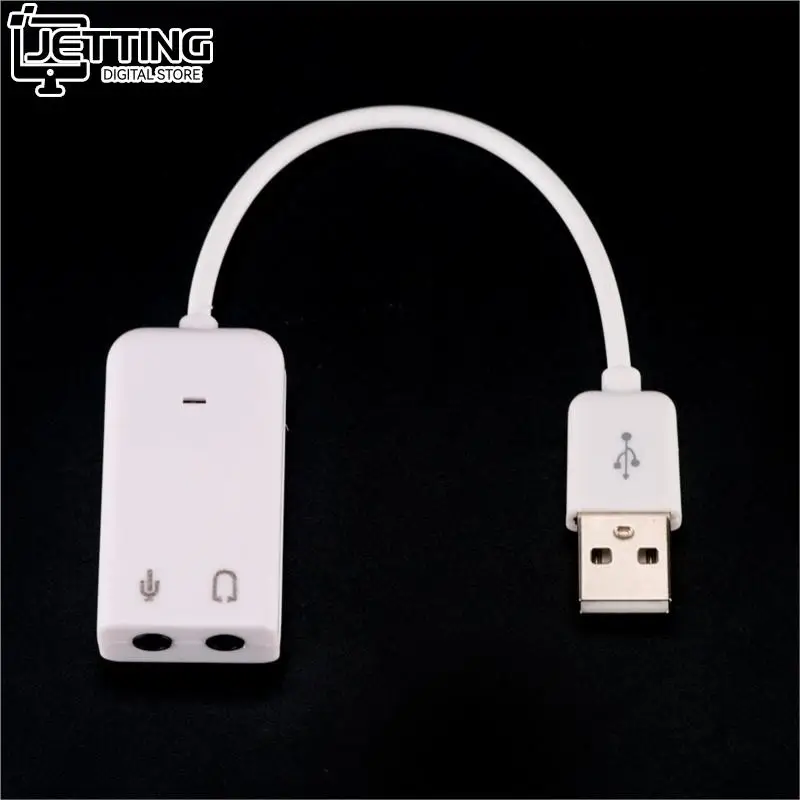 JETTING USB 2.0 Virtual 7.1 Channel External USB Audio Sound Card Adapter Sound Cards For Laptop PC Mac With Cable