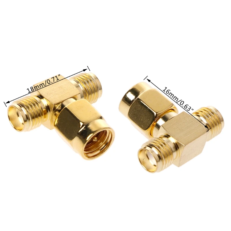 10 ชิ้น 3 Way Splitter SMA ชาย 2 SMA หญิง Triple สำหรับ T RF อะแดปเตอร์เชื่อมต่อ