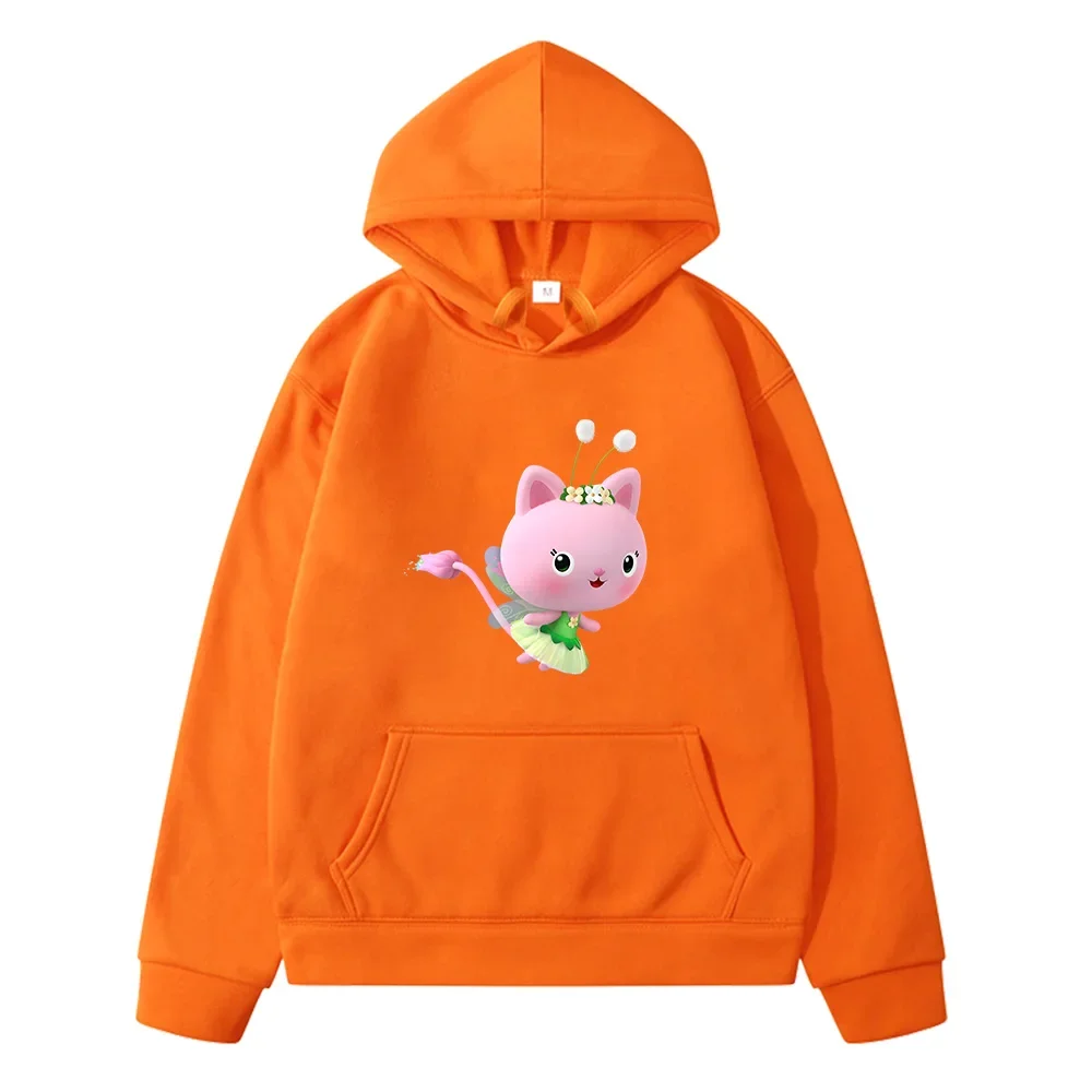 Gabbys Dollhouse Hoodies Fleece Sweatshirt Kids Clothes Girls Anime Jacket Y2k Sudadera Boys Autumn Pullovers Children Clothing image 2