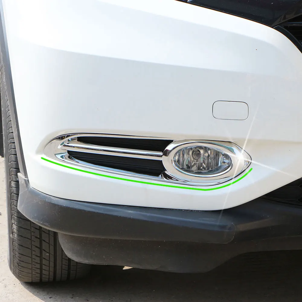 For Honda HR-V HRV Vezel 2014 2015 2016 2017 2018 2019 2020 Car Front Fog Light Cover ABS Chrome Trim Foglight Protector