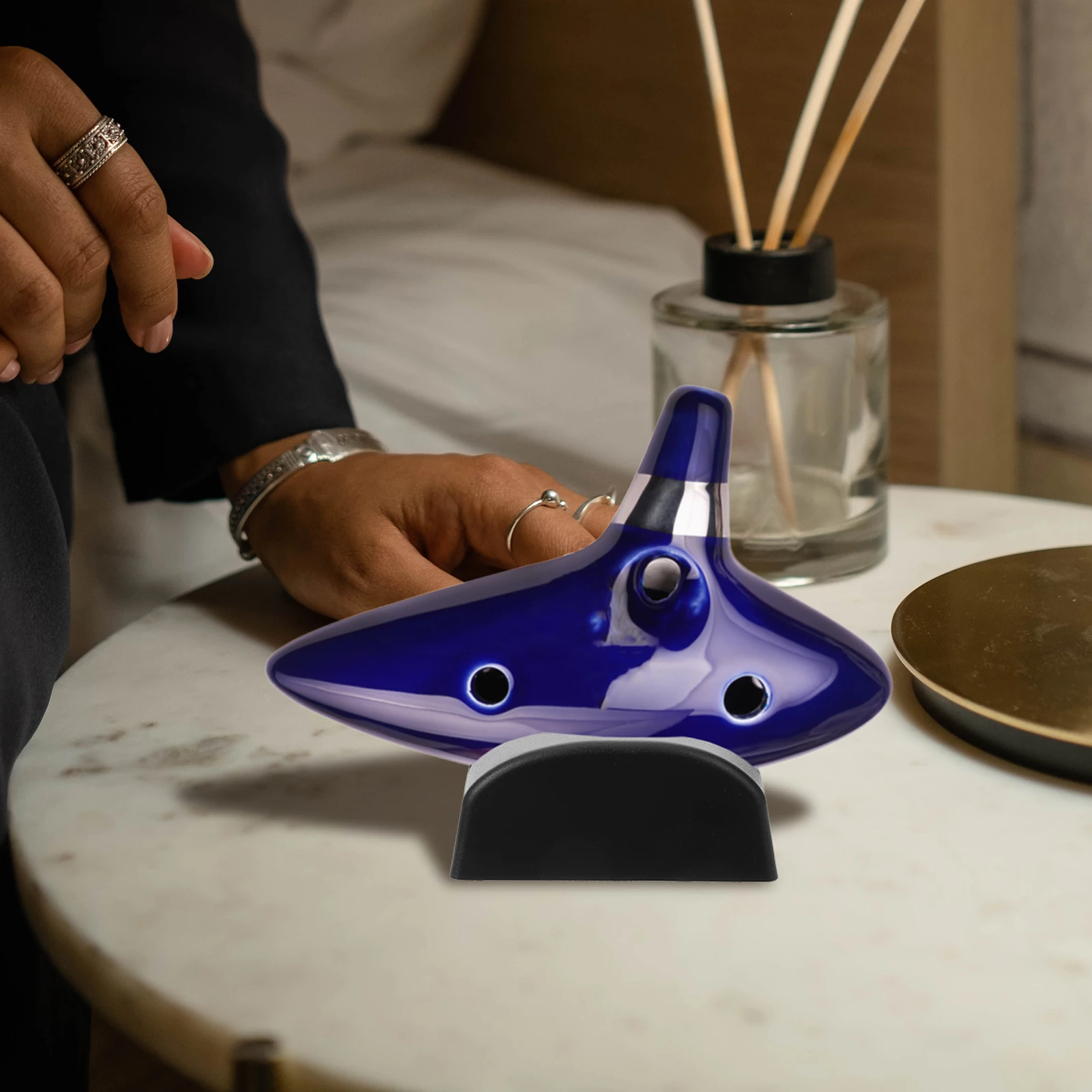 

4 шт. держатель для окарина портативный стабильный пластиковый держатель для окарина с 12 отверстиями настольный держатель стойка музыкальный аксессуар подставка для инструментов