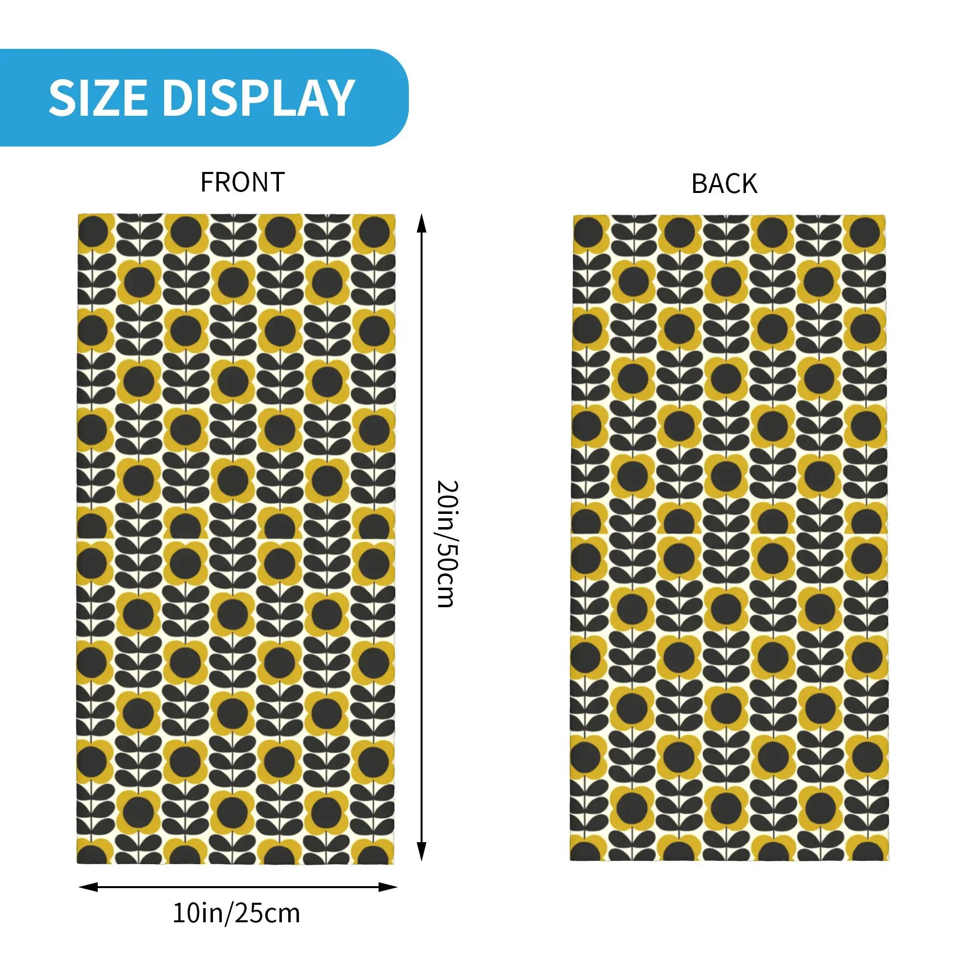 Orla Kiely Summer Flower Stem Bandana Neck Warmer Women Men Winter Ski Tube Scarf Gaiter Scandinavian Geometric Face Cover