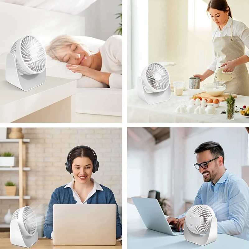 Mini-Ventilator, leiser USB-Lüfter, kleiner 360 ° Tisch ventilator, USB-Tisch ventilator mit 3 Geschwindigkeiten, Tisch ventilatoren für Auto, Schlafzimmer, Wohnmobil